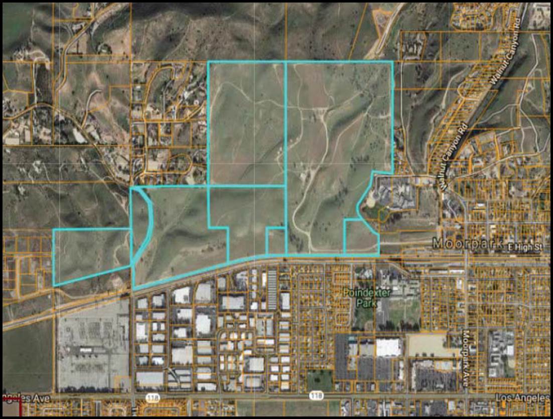 A picture of the project site and greater vicinity