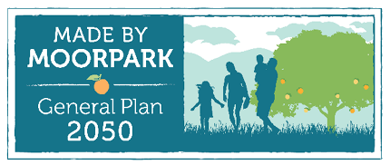 Logo for General Plan Update with Tagline Made by Moorpark Opens in new window