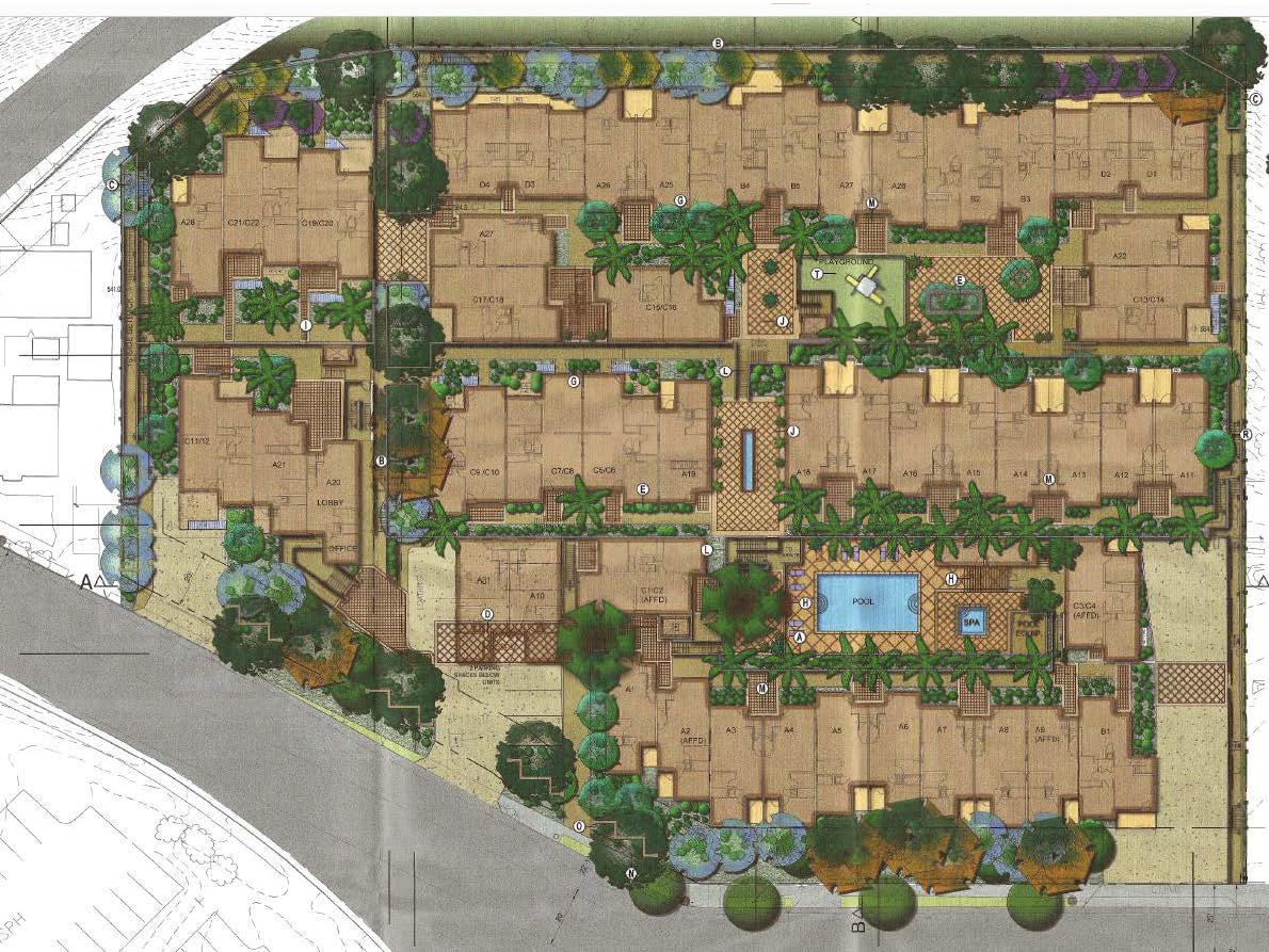 Landscape Plan Site Plan Everett Street Terraces