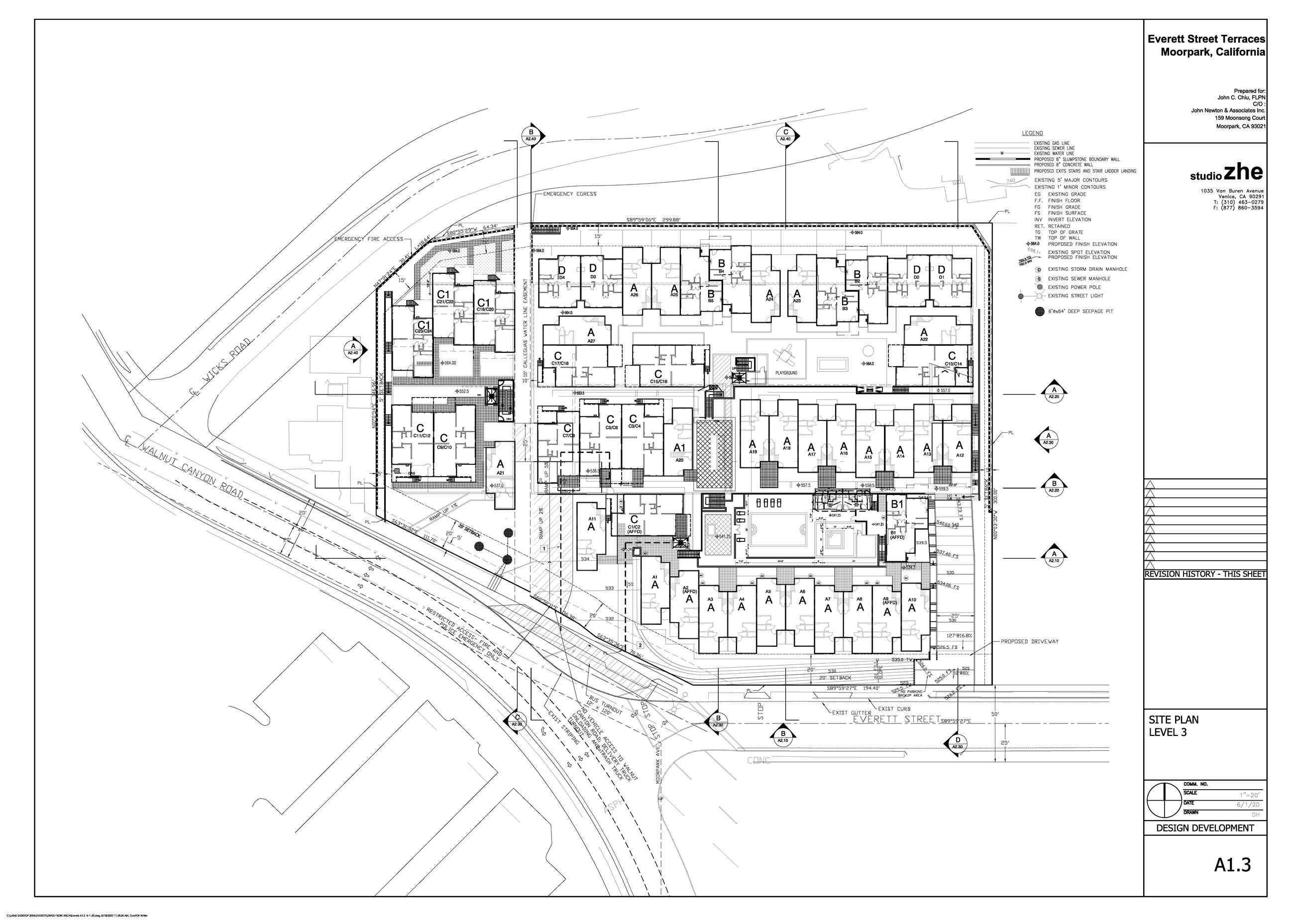 Everett Street Terraces Site Plan 